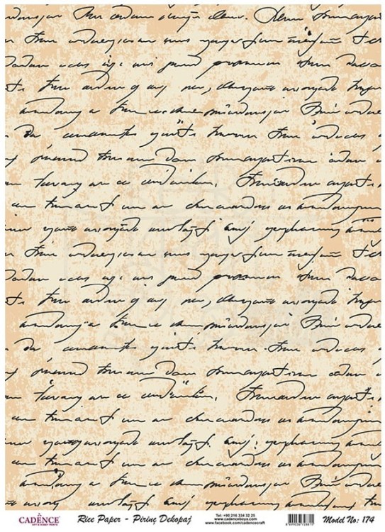 Papier ryżowy A4 Pismo odręczne PR0174 Cadence