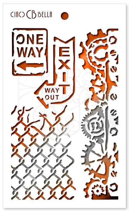 Szablon maska 12x20 One Way Exit siatka zębatki MSB011 Ciao Bella