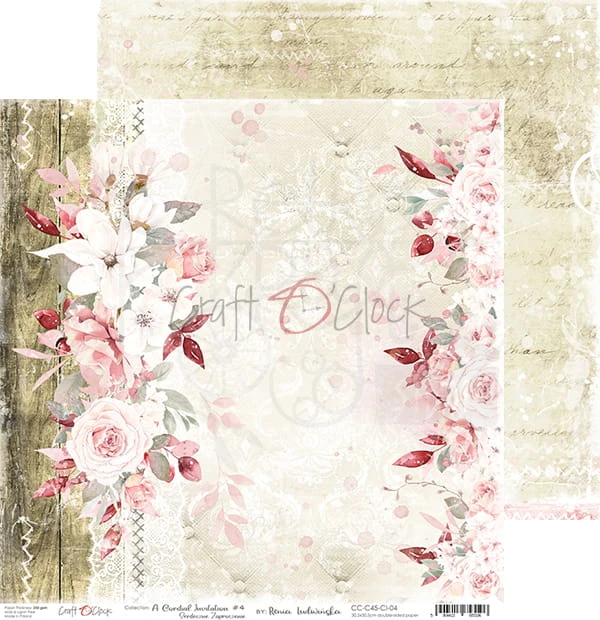 Zestaw papierów 30x30 A Cordial Invitation CC-C45-CI-07 Craft O'Clock 5