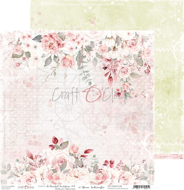 Papier 30x30 A Cordial Invitation 03 CC-C45-CI-03 Craft O'Clock