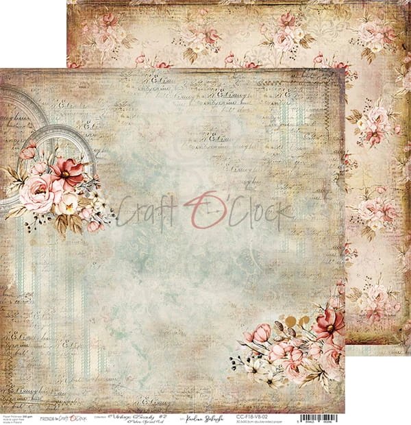 Zestaw papierów 30x30 Vintage Beauty CC-F18-VB-07 Craft O'Clock 3