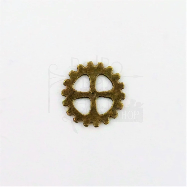 Trybik metalowy zębatka 1,5cm - wzór nr 5 - brąz 4