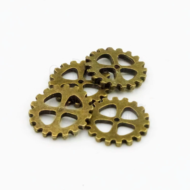 Trybik metalowy zębatka 1,5cm - wzór nr 5 - brąz 3