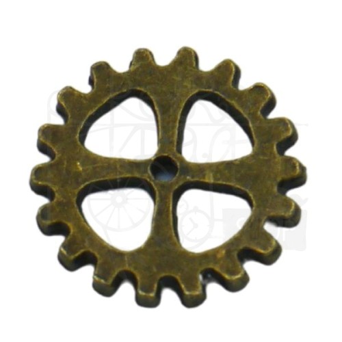 Trybik metalowy zębatka 1,5cm - wzór nr 5 - brąz 1