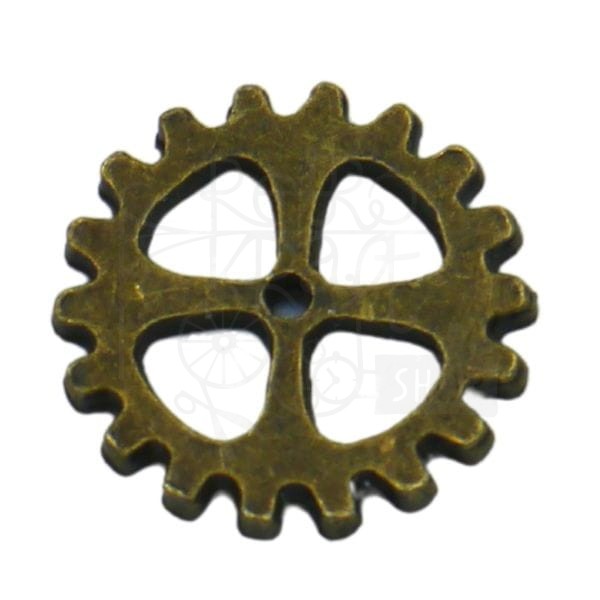 Trybik metalowy zębatka 1,5cm - wzór nr 5 - brąz 1