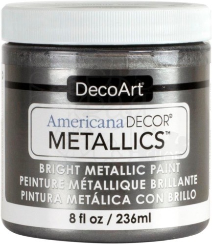 Farba metaliczna cyna Americana Decor Metallics Tin 236ml ADMTL09 DecoArt