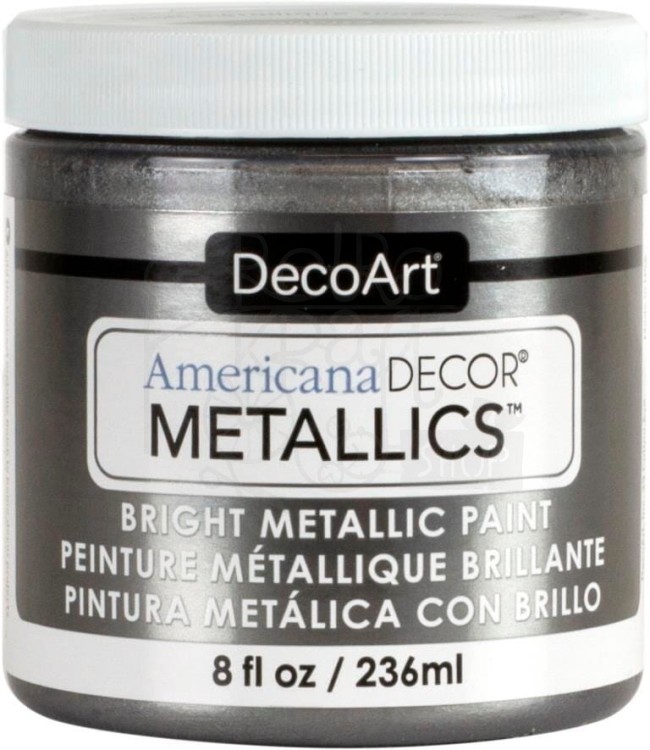 Farba metaliczna cyna Americana Decor Metallics Tin 236ml ADMTL09 DecoArt