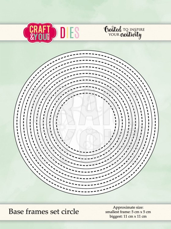 Wykrojnik Base Frame set circle Zestaw kółek z przeszyciami CW060 Craft &amp; You Design