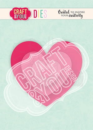 Wykrojnik Hearts 2 serduszka mini CW124 Craft &amp; You Design
