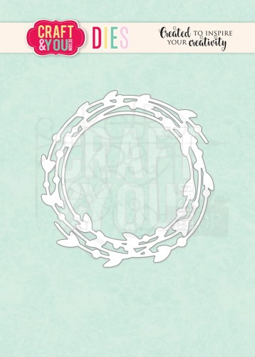 Wykrojnik Wreath with leaves Wianek z listkami CW122 Craft &amp; You Design