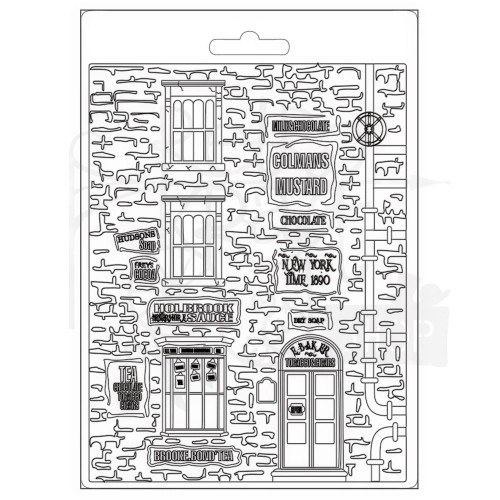 Foremka tekstura A5 Sir Vagabond Aviator New York building Ściana mur okna 1 K3PTA5623 Stamperia