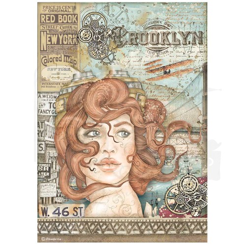 Papier ryżowy A4 Sir Vagabond Aviator Lady DFSA4701 Stamperia