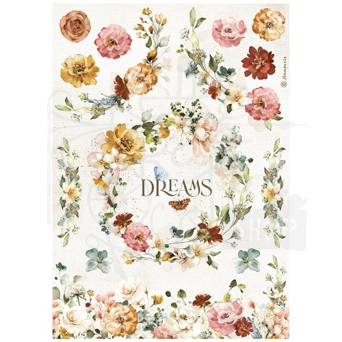 Papier ryżowy A4 Garden of Promises Dreams DFSA4693 Stamperia