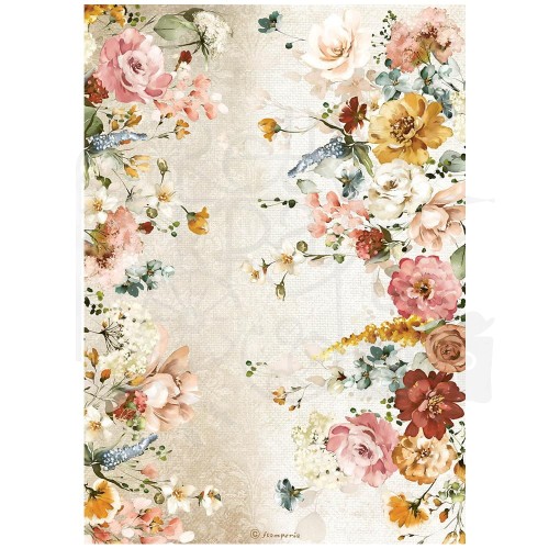 Papier ryżowy A4 Garden of Promises Flowers Kwiaty DFSA4691 Stamperia