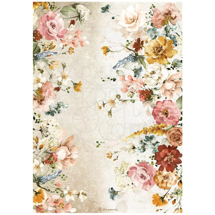 Papier ryżowy A4 Garden of Promises Flowers Kwiaty DFSA4691 Stamperia