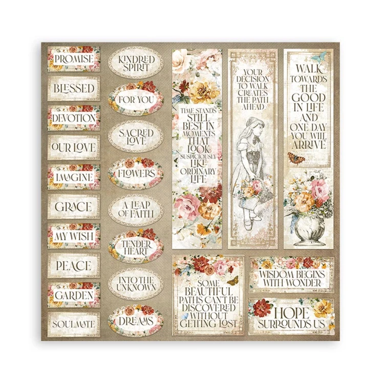 Zestaw papierów 20x20 Garden of Promises SBBS59 Stamperia 31