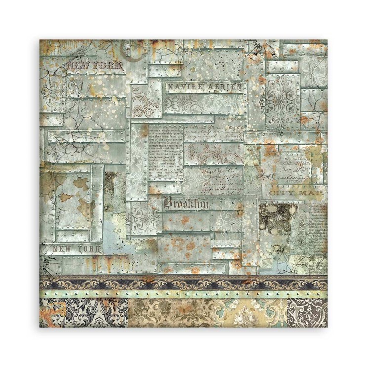 Zestaw papierów 20x20 Sir Vagabond Aviator Backgrounds Selection Tła SBBS63 Stamperia 9