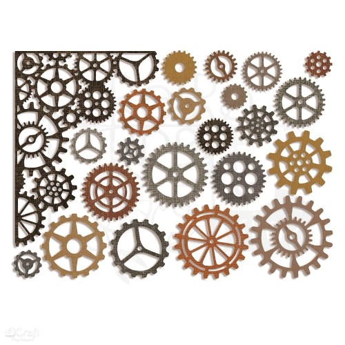 Zestaw wykrojników - Thinlits - Gearhead 22szt. SIZ-661184 Sizzix