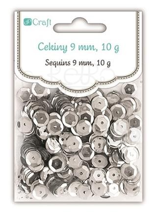 Cekiny okrągłe 9mm 10g - srebrne DPCE-022 dpCraft 1