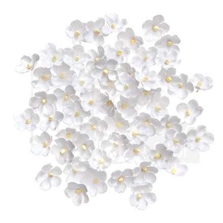 Kwiaty papierowe 2cm 60szt. białe CEKP-070 dpCraft 1
