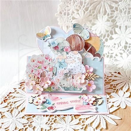Kwiaty papierowe 2cm 60szt. różowe CEKP-069 dpCraft 2