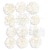 Kwiaty papierowe 4cm 12szt. białe CEKP-046 dpCraft 1
