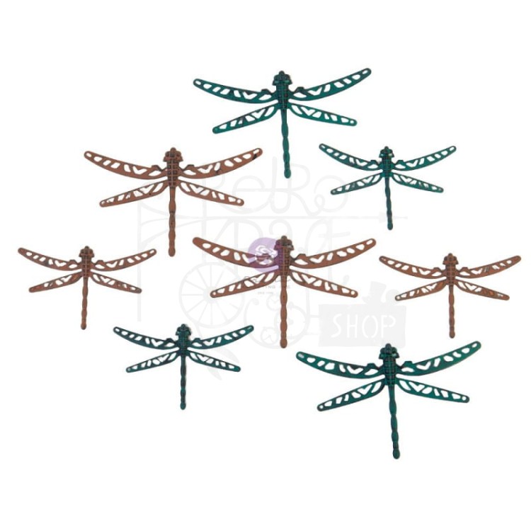 Ozdoba metalowa Mechanicals Scrapy Dragonflies Ważki 8szt 968526 Finnabair Prima