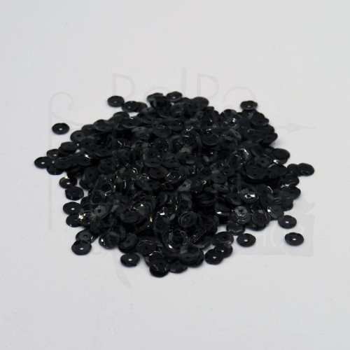 Cekiny okrągłe 6mm 10g - czarne 1