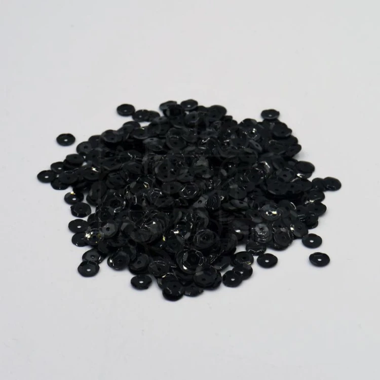 Cekiny okrągłe 6mm 10g - czarne 1