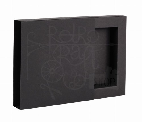 Pudełko Shadow box wsuwane - czarne Rzeczy z papieru