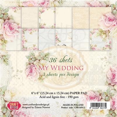 Zestaw papierów 15x15 My Wedding CPB-MW15 Craft&amp;You Design