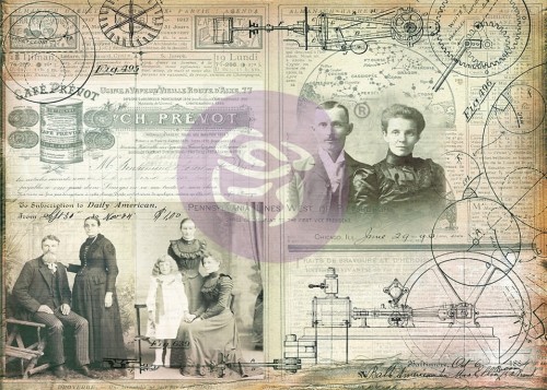 Mixed Media Tissue Paper ok 70x50cm - Science Lover Finnabair 968205 Prima