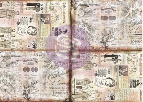 Mixed Media Tissue Paper 70x50cm - Journaling Minis Butterfly Mesages Finnabair 968236 Prima