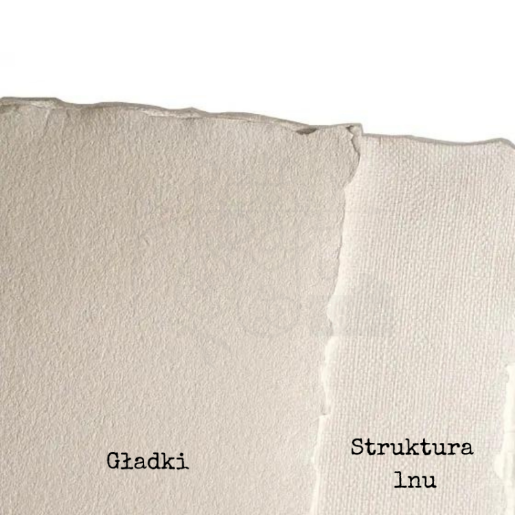 Papier czerpany A4 biały struktura lnu 1