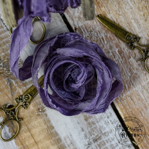 Wstążka gnieciona vintage fiolet 120cm OLDSZ-02 Old Fashion Ribbon
