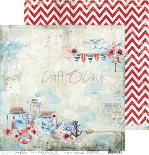 Papier 30x30 Seaside Greetings 01 CC-C47-SG-01 Craft O'Clock 1