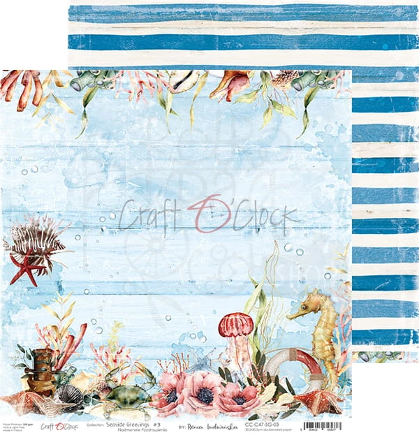Papier 30x30 Seaside Greetings 03 CC-C47-SG-03 Craft O'Clock 1