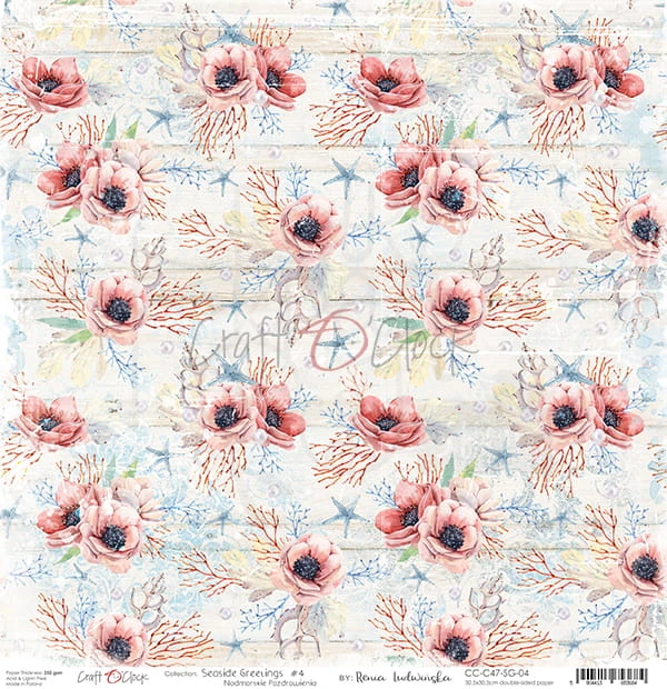 Papier 30x30 Seaside Greetings 04 CC-C47-SG-04 Craft O'Clock 2