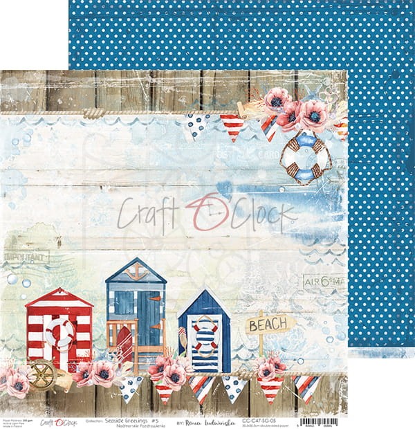 Papier 30x30 Seaside Greetings 05 CC-C47-SG-05 Craft O'Clock 1