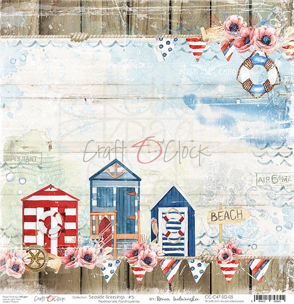 Papier 30x30 Seaside Greetings 05 CC-C47-SG-05 Craft O'Clock 2
