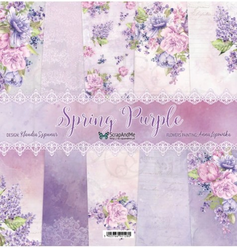 Zestaw papierów 30x30 Spring Purple SP-11 Scrap and Me 1