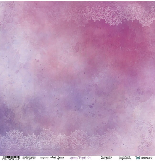 Zestaw papierów 30x30 Spring Purple SP-11 Scrap and Me 8