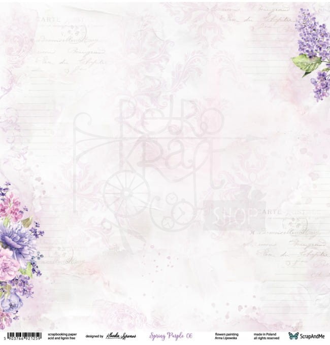 Zestaw papierów 30x30 Spring Purple SP-11 Scrap and Me 11
