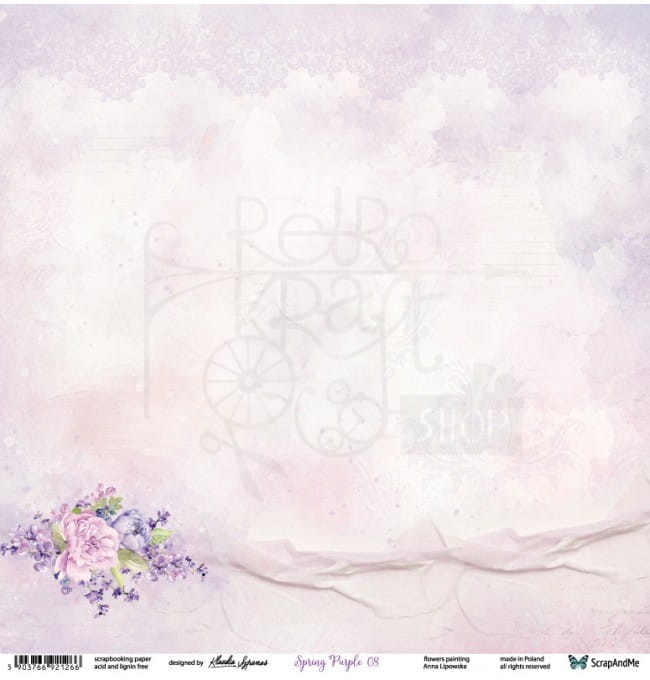 Zestaw papierów 30x30 Spring Purple SP-11 Scrap and Me 14