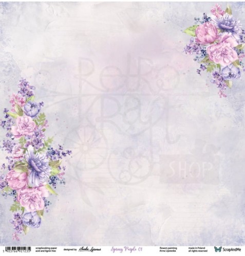 apier 30x30 Spring Purple 01/02 SP-01/02 Scrap and Me 2