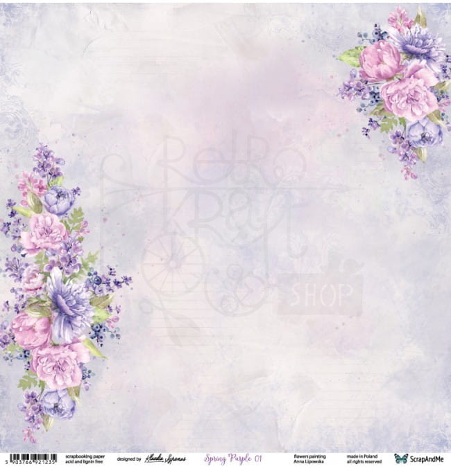 apier 30x30 Spring Purple 01/02 SP-01/02 Scrap and Me 2