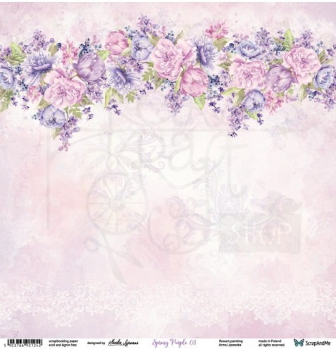 Papier 30x30 Spring Purple 03/04 SP-03/04 Scrap and Me 2