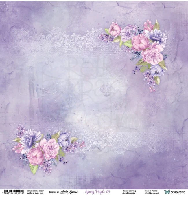 Papier 30x30 Spring Purple 05/06 SP-05/06 Scrap and Me 2