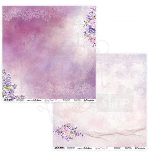 Papier 30x30 Spring Purple 07/08 SP-07/08 Scrap and Me 1