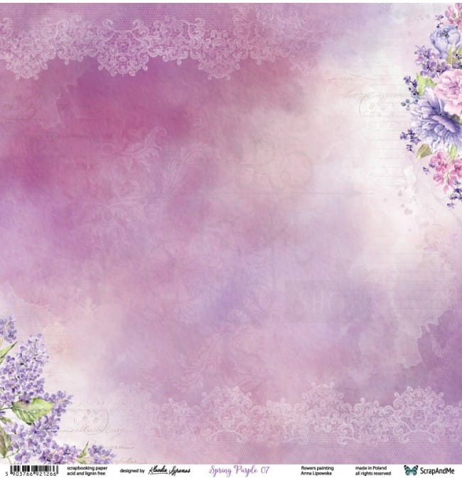 Papier 30x30 Spring Purple 07/08 SP-07/08 Scrap and Me 2